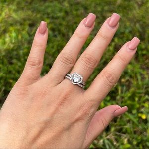 Silver Heart Ring Stacking Set